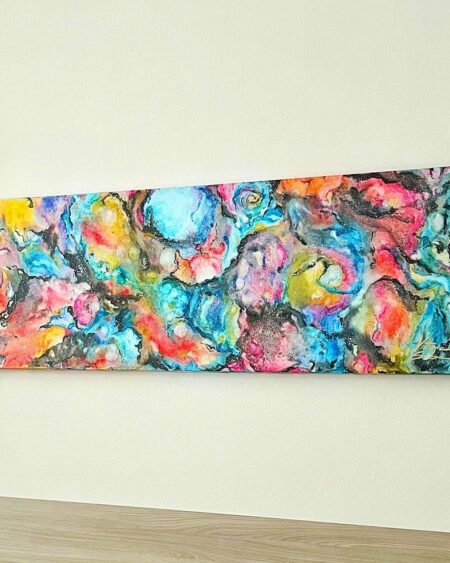 nebulosa, dipinto, quadro, originale, colorato, quadro multicolore, tela.