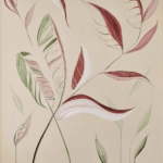 Murales personalizzato energetico su parete living, con figure sacre e colori vivaci – Vittoria Saba Art