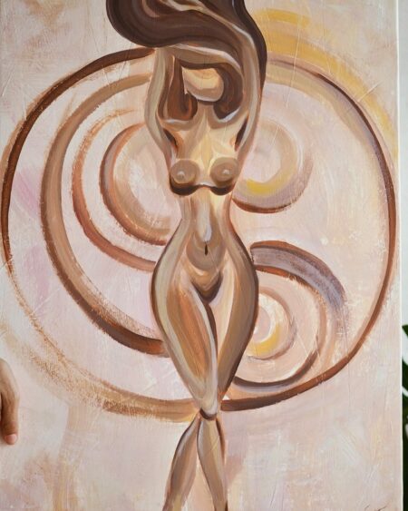arte italiana per arredare casa - Vittoria Saba - quadro originale - dipinto olio su tela - Dea Madre.