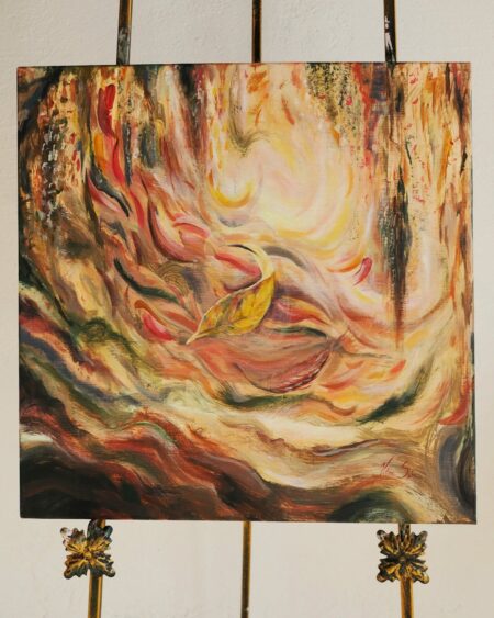 Insieme - Opera realismo astratto Energia d’Autunno di Vittoria Saba, pittura intuitiva e spirituale Sardegna, quadro in vendita