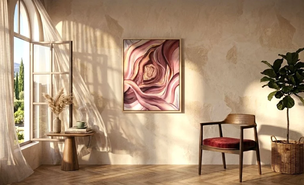 Presence-mockup-orizzontale1 Opera materica con foglia oro collezione Eterea - Vittoria Saba Art